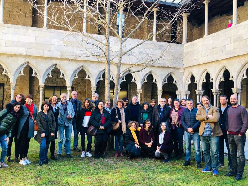 Socis del projecte InventEUrs a la reunió de cloenda el mes de febrer a Girona