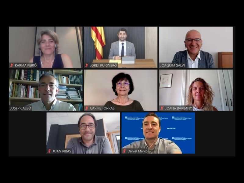 Fotografia de la presentació en línia de l’Observatori d’Ètica en Intel·ligència Artificial de Catalunya.