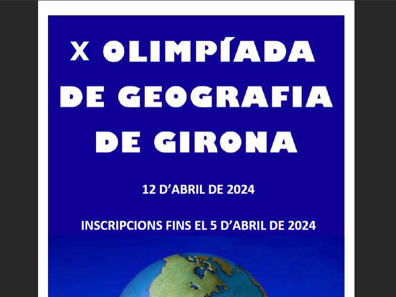 X Olimpíada de Geografia de Girona - 12 d'abril de 2024