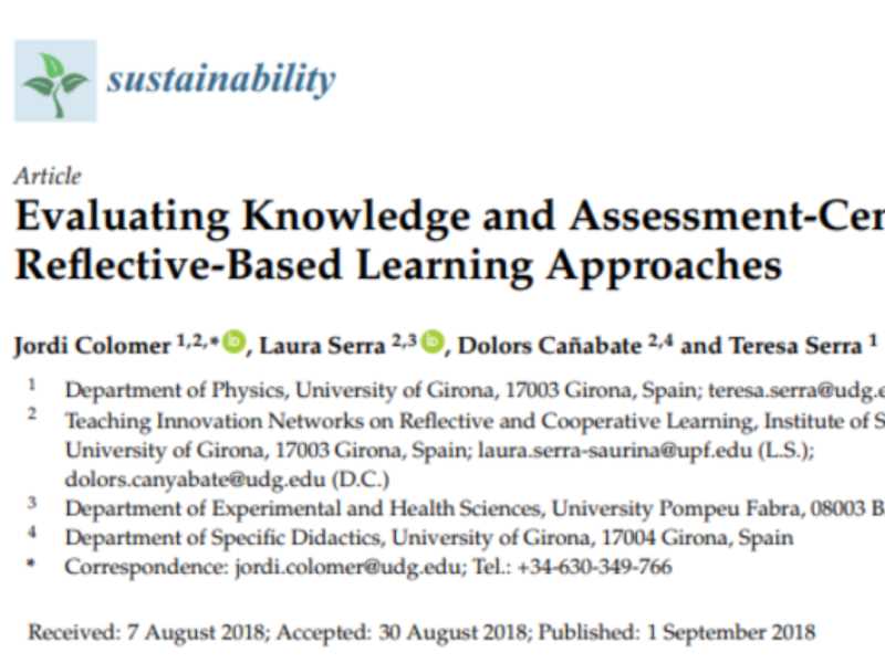 Evaluating Knowledge and Assessment-Centered Reflective-Based Learning Approaches