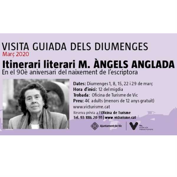Itinerari literari -M. Àngels Anglada a Vic-