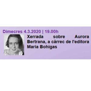 Conferència sobre Aurora Bertrana a Figueres