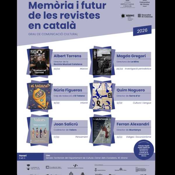 Cicle de conferències i converses: Memòria i futur de les revistes en català