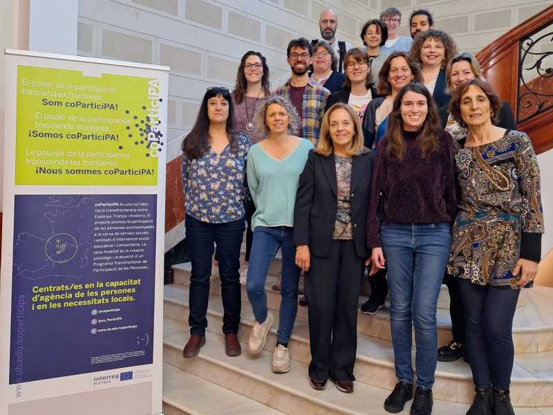 Imatge de la delegació de la UdG a la cloenda del projecte coParticiPa a Barcelona