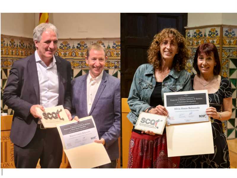 Sílvia Simón i Miquel Costas reben els premis de la SCQ