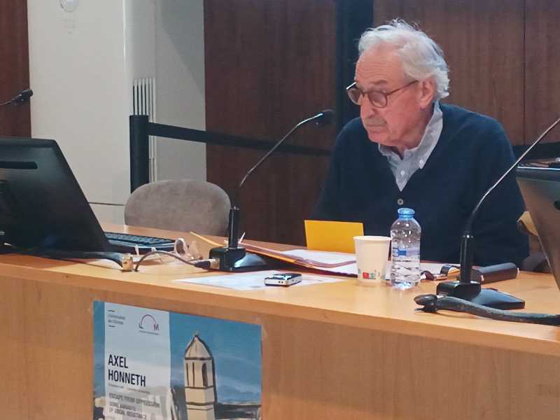 Axel Honneth imparteix les Lliçons de la Càtedra Ferrater Mora