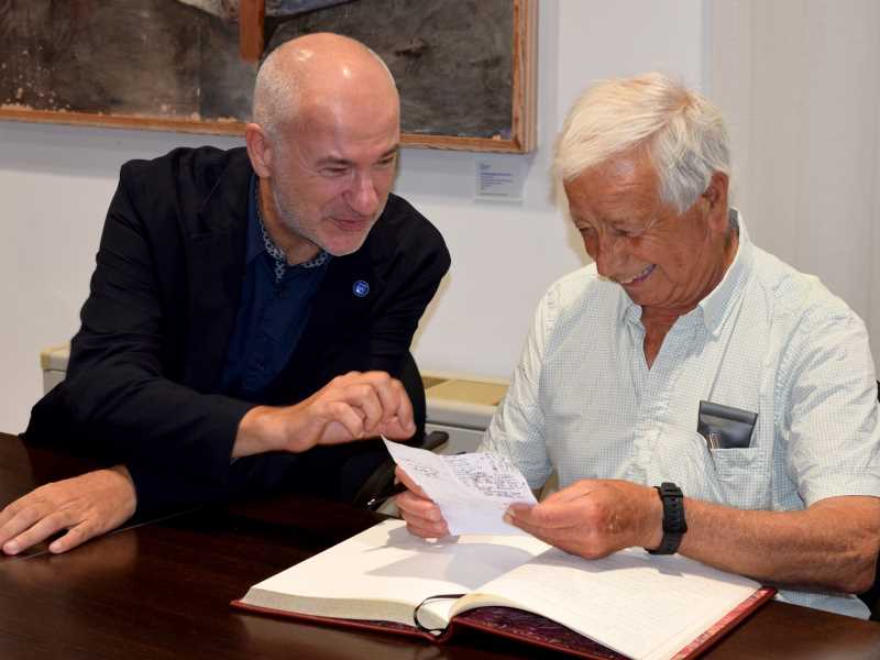 El rector de la UdG, Quim Salvi, i l'observador ambiental Josep Pascual