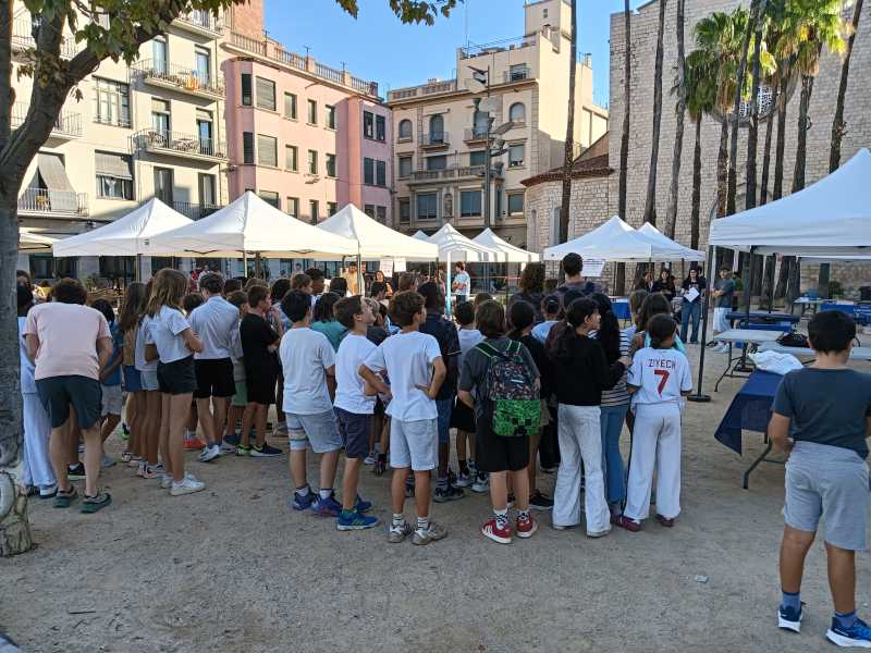 Imatge dels tallers del matí de la Nit de la Recerca, adreçats a centres educatius