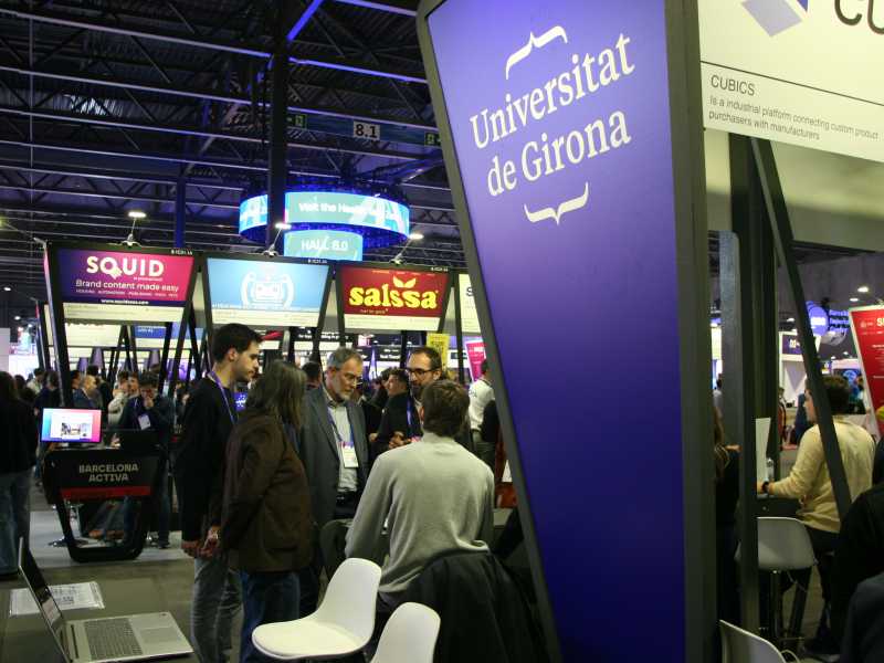 El rector de la UdG, Josep Calbó i part del seu equip de vicerectors a l