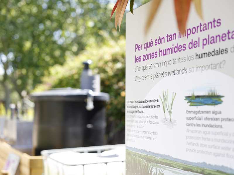 Imatge de la planta pilot de tractament i reutilització d’aigua del Zoo de Barcelona