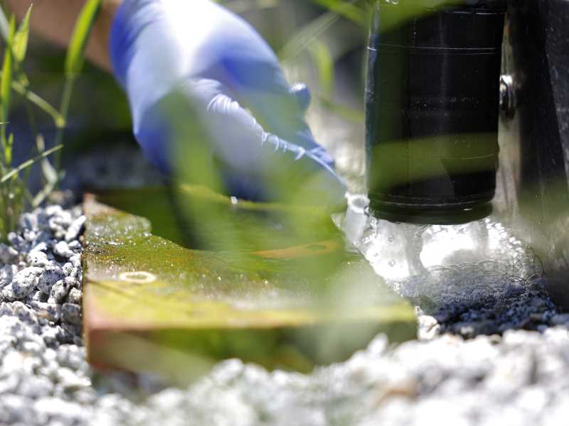 Imatge de la planta pilot de tractament i reutilització d’aigua del Zoo de Barcelona