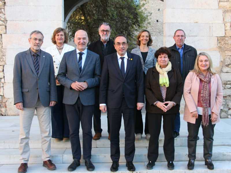 Trobada entre el president Rull amb l'equip de direcció de la UdG