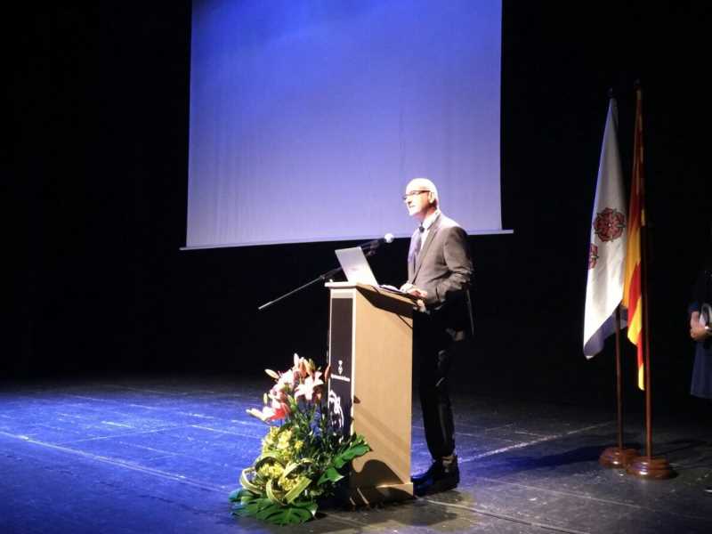 El rector de la UdG, Joaquim Salvi, intervé en la presentació