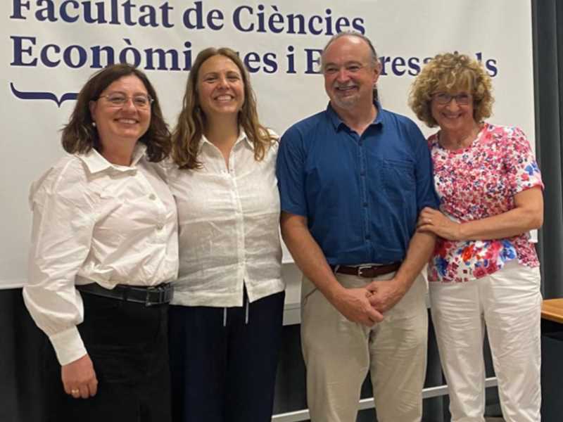 Imatge de la presentació de la tesi d'Elisabeth Saus