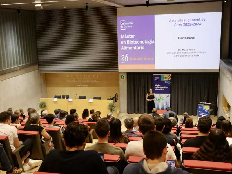 Acte de commemoració dels 20 anys del màster en Biotecnologia Alimentària