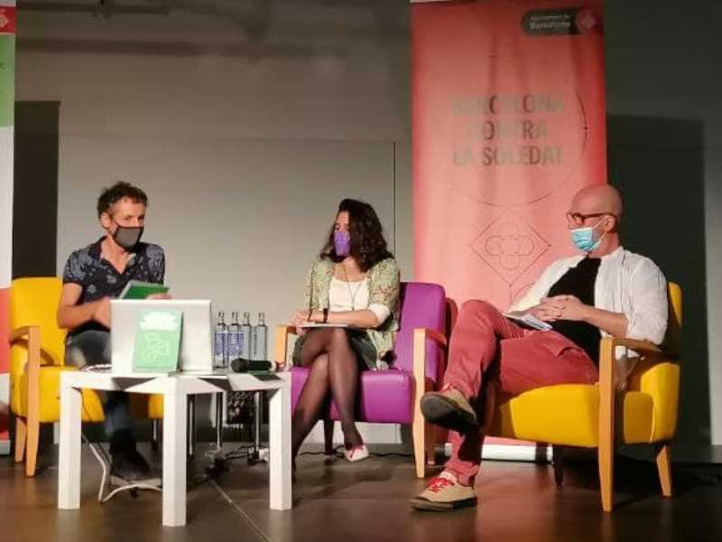 Pere Soler, Berta Espona i Edgar Iglesias durant la presentació de la guia.