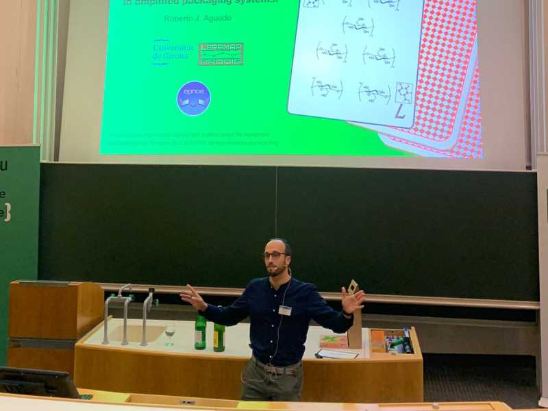 Roberto J. Aguado, durant la seva intervenció a l’EPNOE Junior Scientist Meeting (4 de setembre de 2024, Viena).