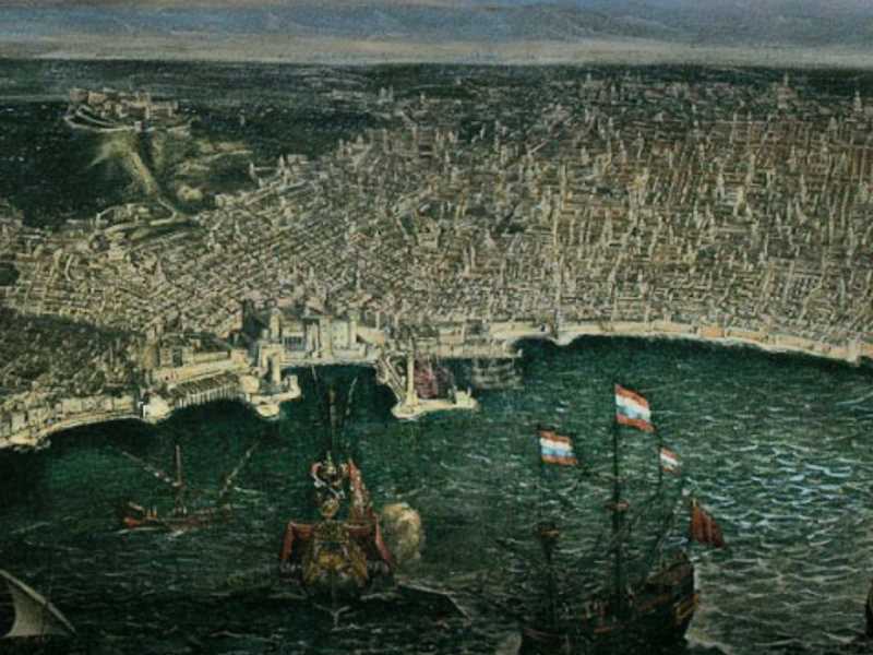 Detall de la reproducció d'un gravat a l'obra digital Soledad Amena