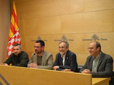 Imatge de l'acte de presentació de la Càtedra d'Acció Climàtica de la UdG a l'Ajuntament de Girona