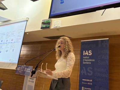 Teresa Puig en un moment de la seva intervenció
