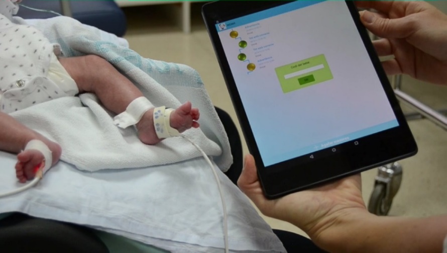 Pulsioxímetre connectat a una tauleta