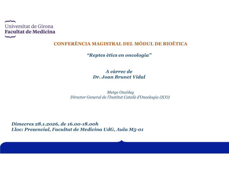Conferència Dr. Brunet