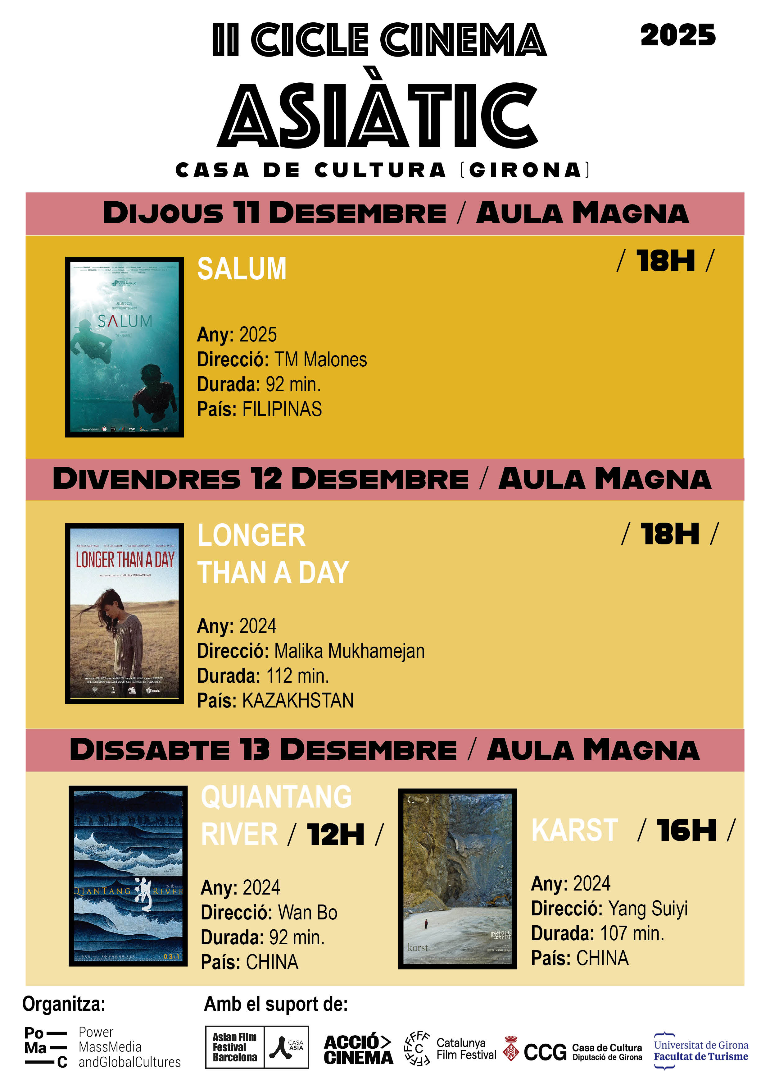 Cartell programa II cicle cinema asiàtic