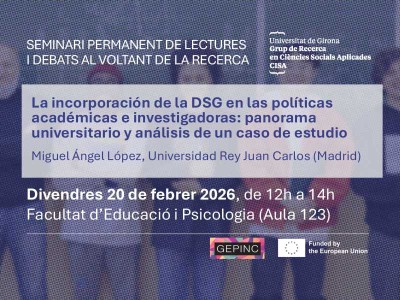 Seminari permanent CISA: DGS en les polítiques acadèmiques