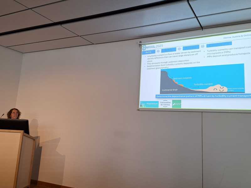 Researcher Teresa Serra Presenting at EGU25 on Turbidity-Current Transport of Microplastics