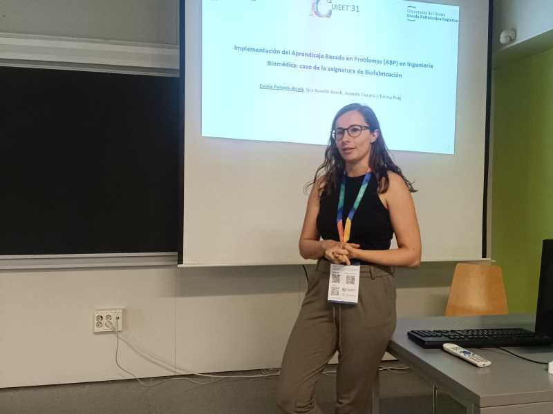 Emma Polònio durant la presentació