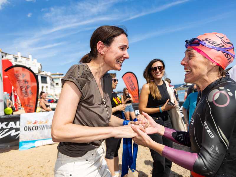 L'emoció després d'acabar la cursa