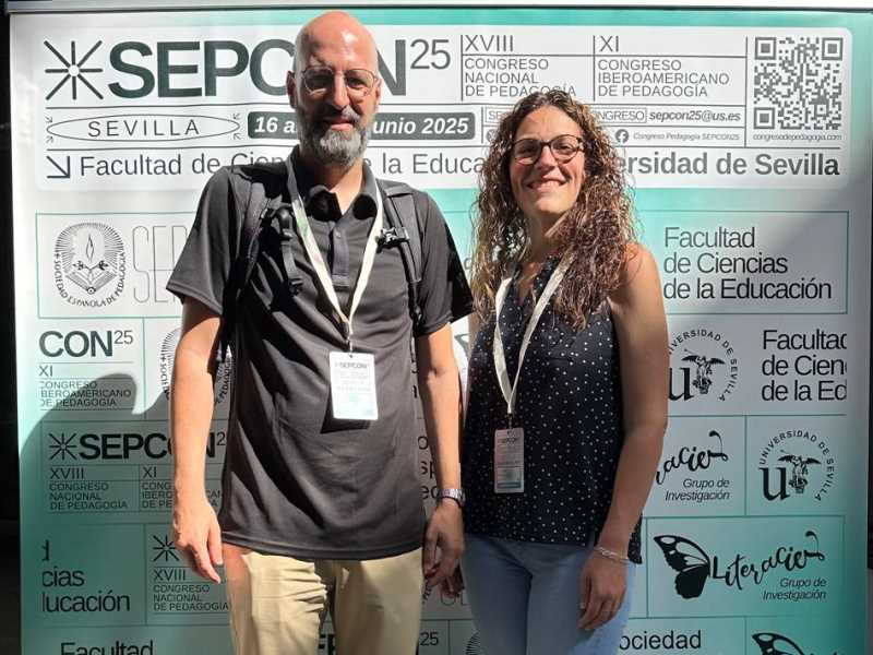 Carme Trull i Eduard Carrera participant al XVIII Congreso Nacional y XI Iberoamericano de Pedagogía (SEPCON25)