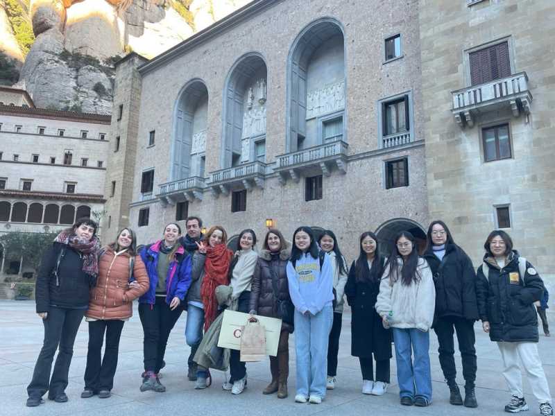 Alumnes a l'Abadia de Montserrat