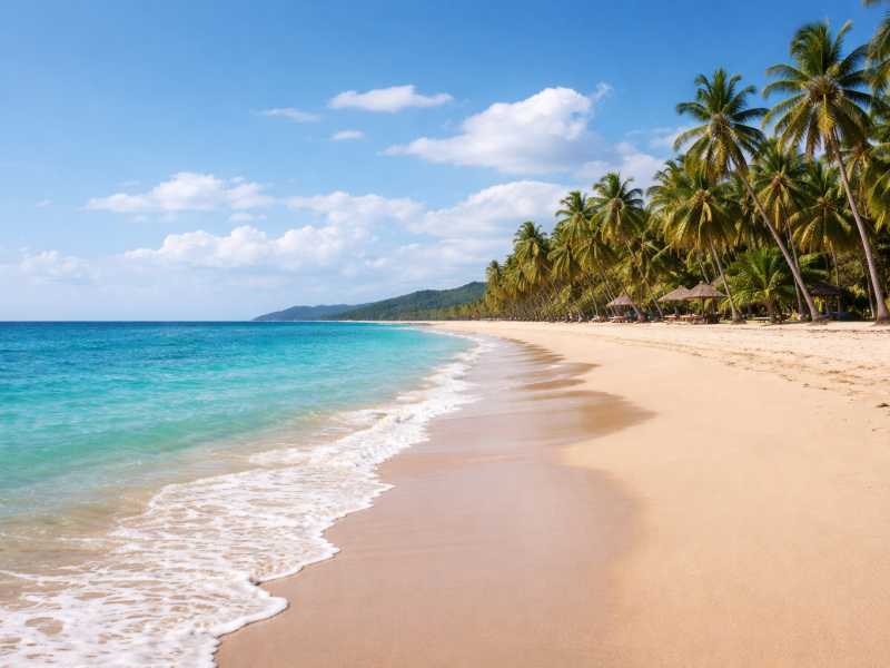 Una imatge d'una platja tropical