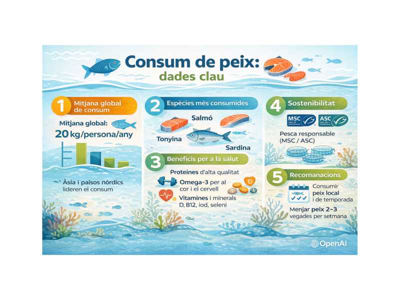 El consum de peix al món segons la IA