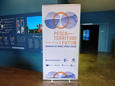 El cartell de la jornada al Museu de la Pesca de Palamós