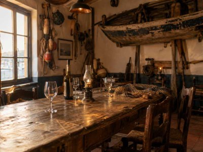La reproducció d'un espai de converses de taverna