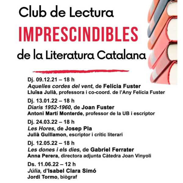 Club de lectura -Imprescindibles de la Literatura Catalana-