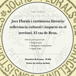 Jocs Florals i certàmens literaris: rellevància cultural i impacte en el territori. El cas de Reus