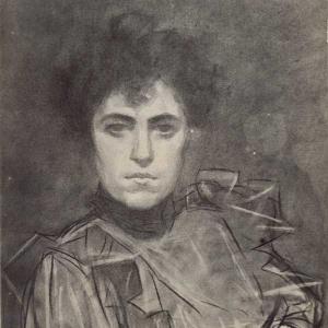 Caterina Albert: «Autoretrat» (1900), dibuix al carbonet