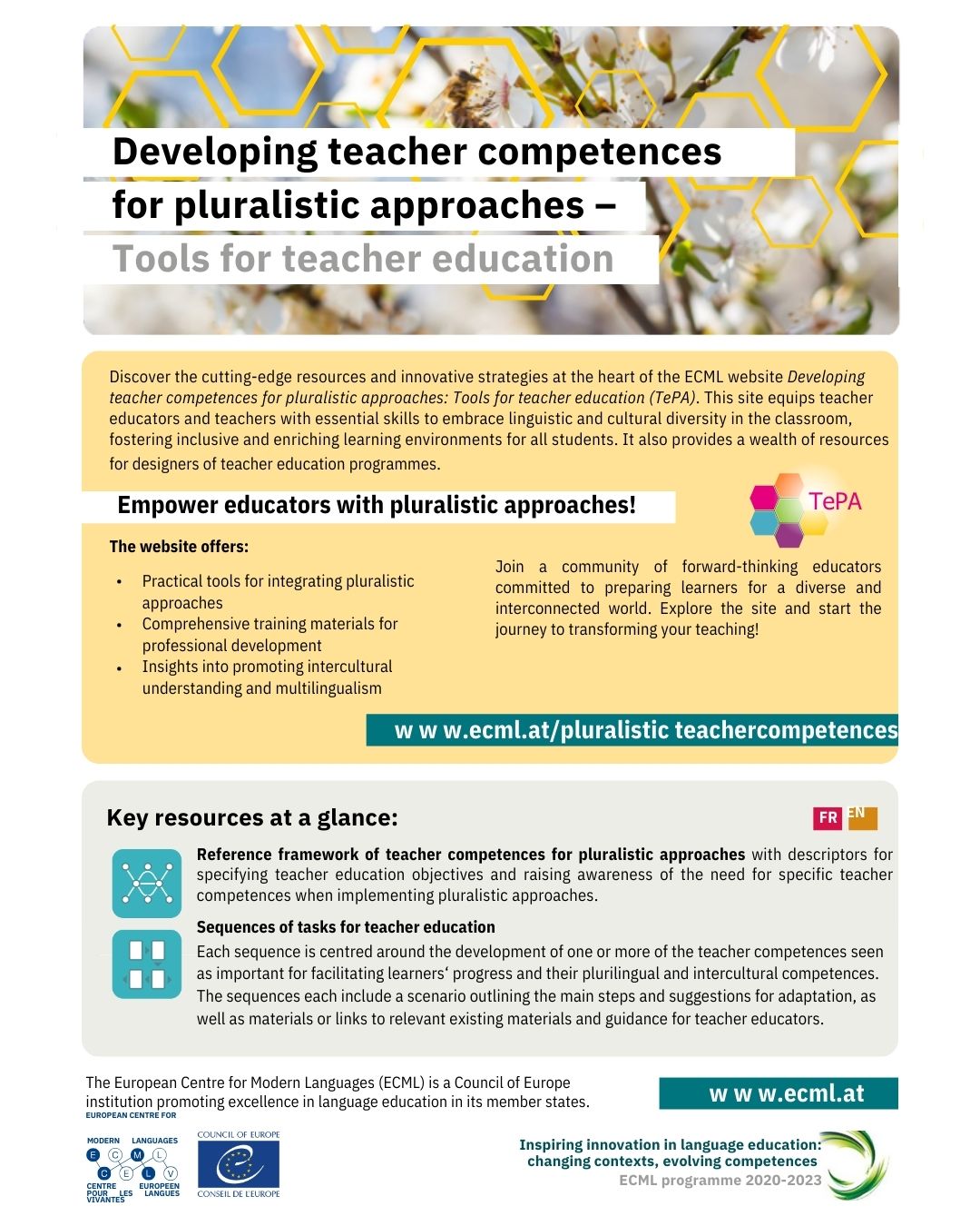 TePA: “Developing teacher competences for pluralistic approaches – Tools for teacher education