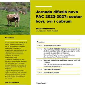 Jornada difusió nova  PAC 2023-2027: sector  boví, oví i cabrum