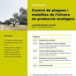 Jornada: Control de plagues i malalties de l’olivera en producció ecològica