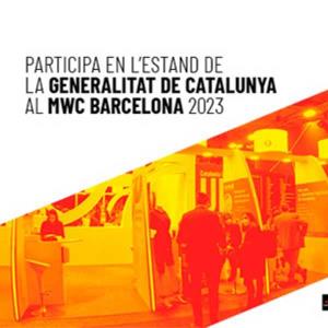 Participation in the Government of Catalonia stand at MWC Barcelona 2023.