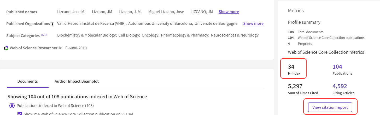 captura per veure l'index h