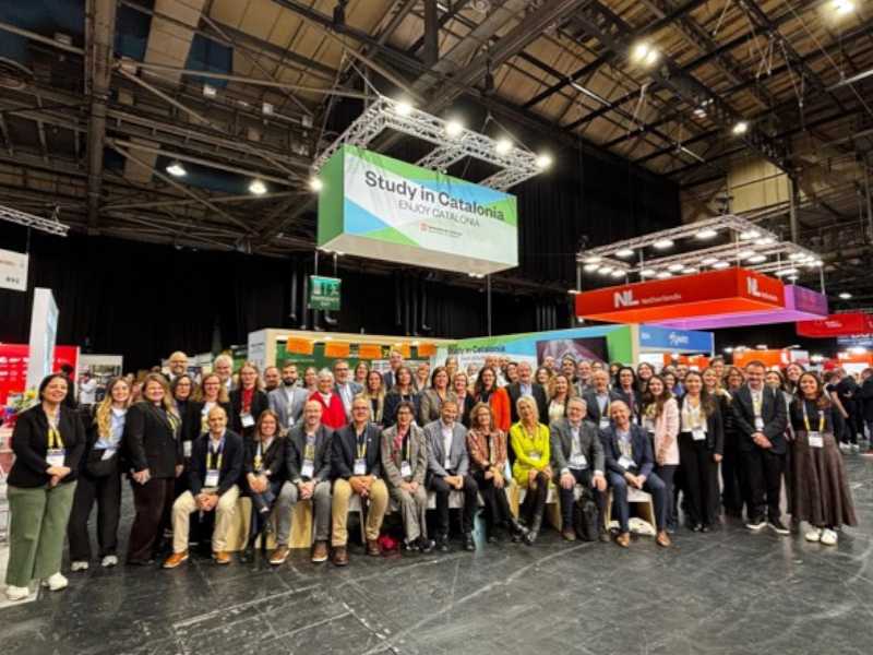 Delegació catalana a l’estand Study in Catalonia, EAIE 2026, Glasgow.