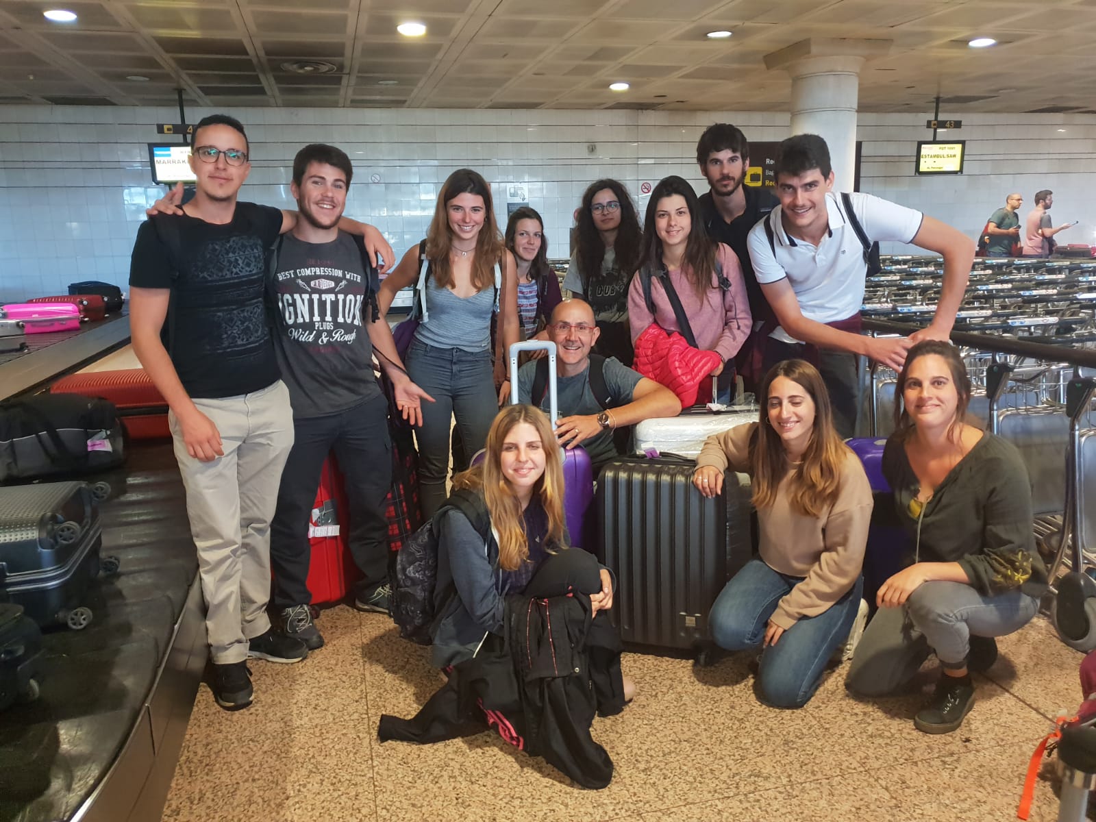 Photo of the group at the airport