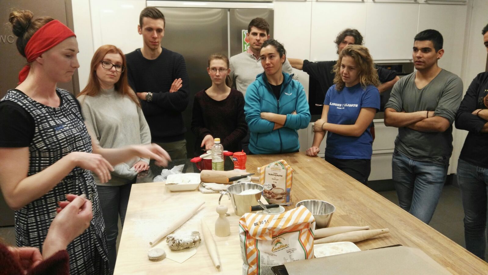 group in a cookery class