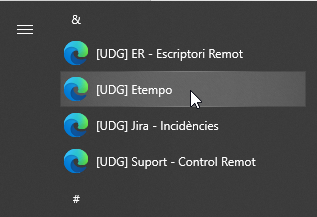 Vista acceso control horario