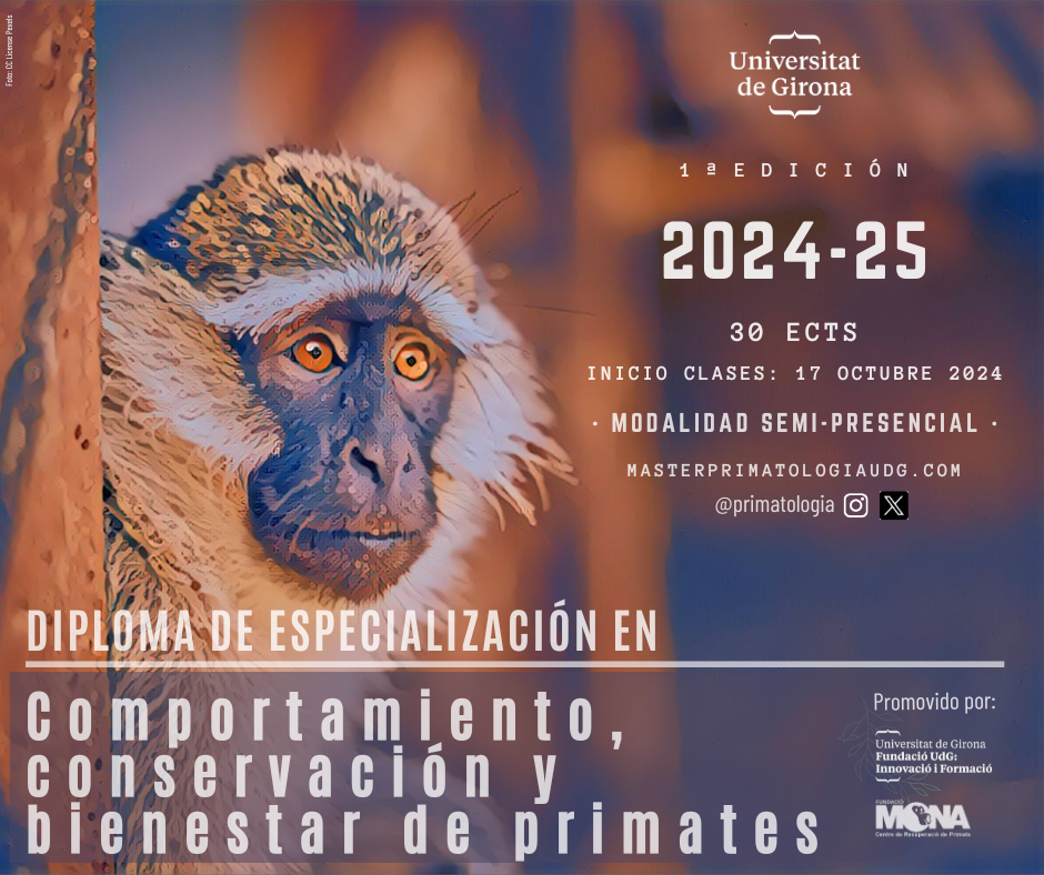 Diploma de especialización en Comportamiento, conservación y bienestar de primates